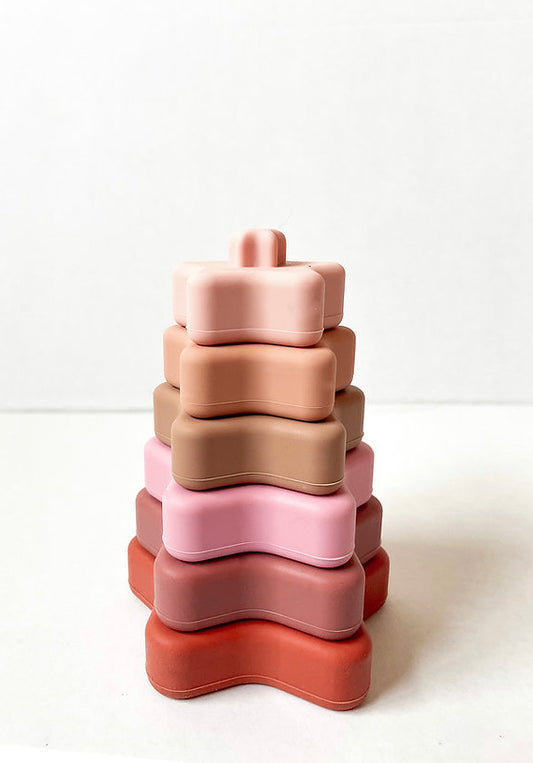 Silicone Star Stacker| Rose