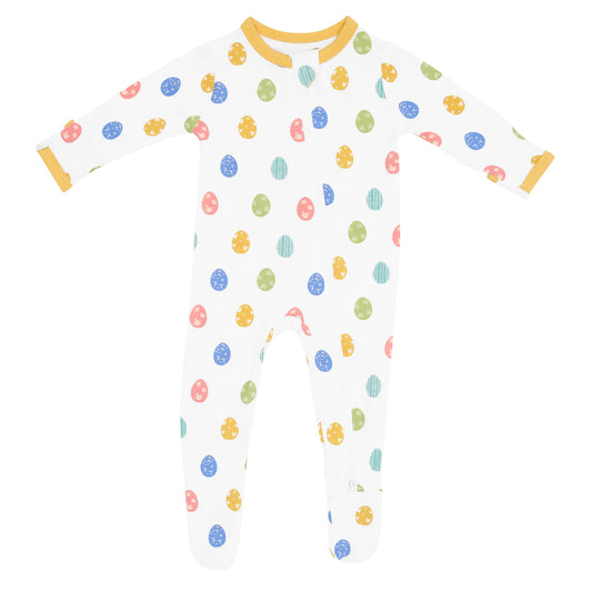 Bamboo Cotton Zippered Footie | Spring Egg