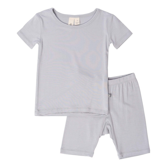 Short Sleeve Bamboo Cotton Pajama Set | Storm