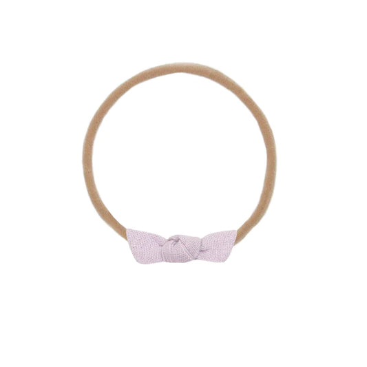 Linen Classic Mini Knot Headband | Lavender