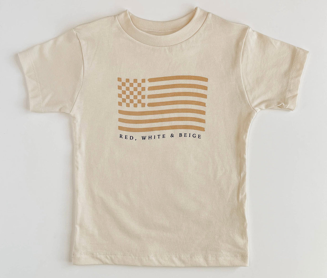 Red, White & Beige Tee