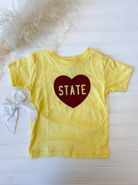 STATE Heart Tee | Yellow