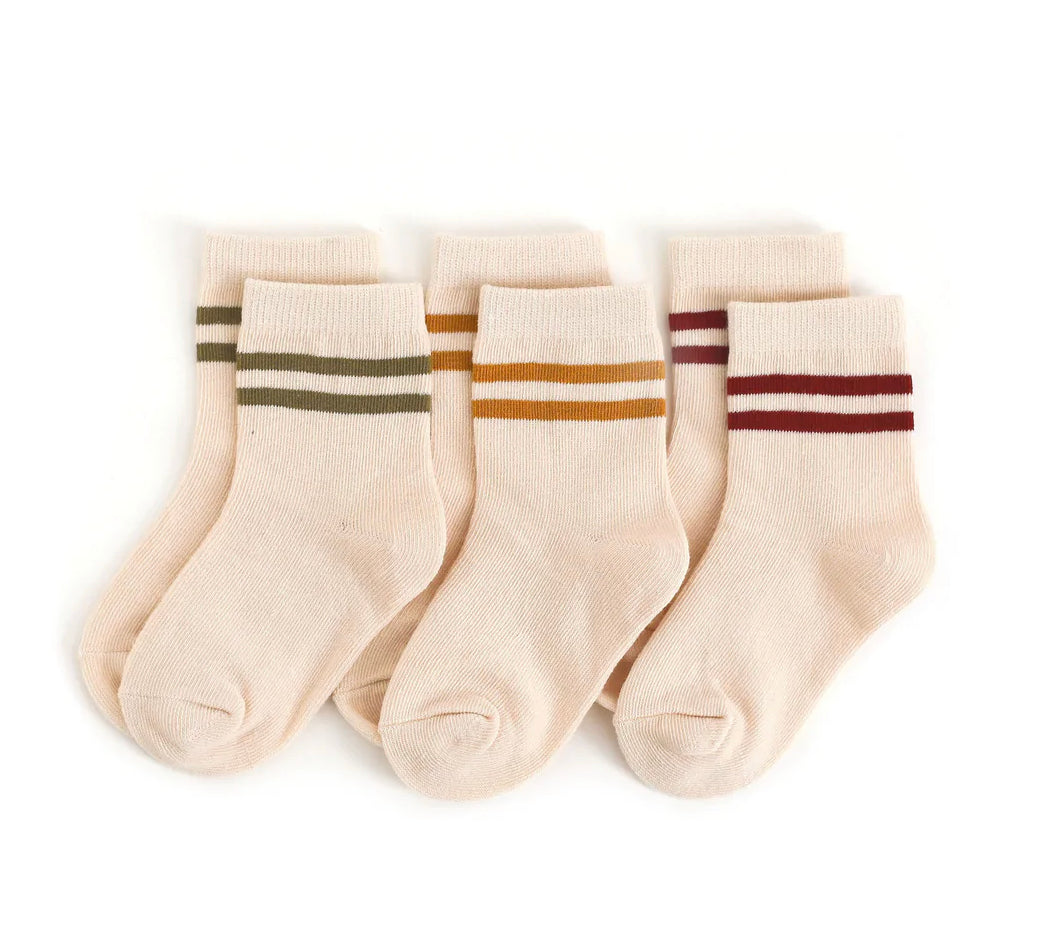 Vanilla Striped Midi Sock 3 pack