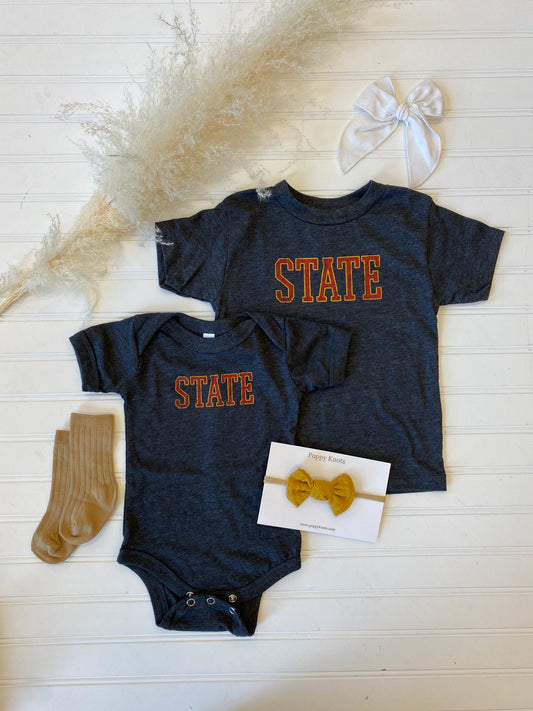 State Tee | Dark Heather Grey