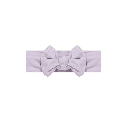 Ribbed Headwrap w/ Bow | Lilac