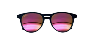 Classic Kids Sunny | Black with Mirror Pink Lens