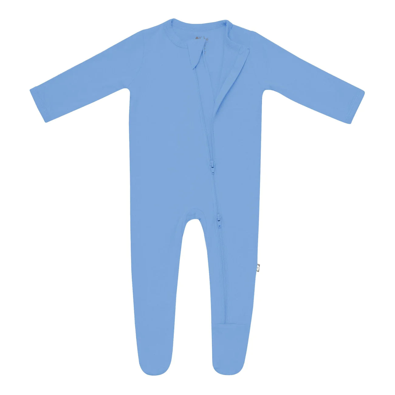 Bamboo Cotton Zippered Footie | Periwinkle