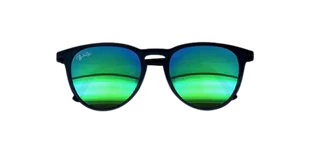 Classic Kids Sunny | Black with Mirror Green Lens