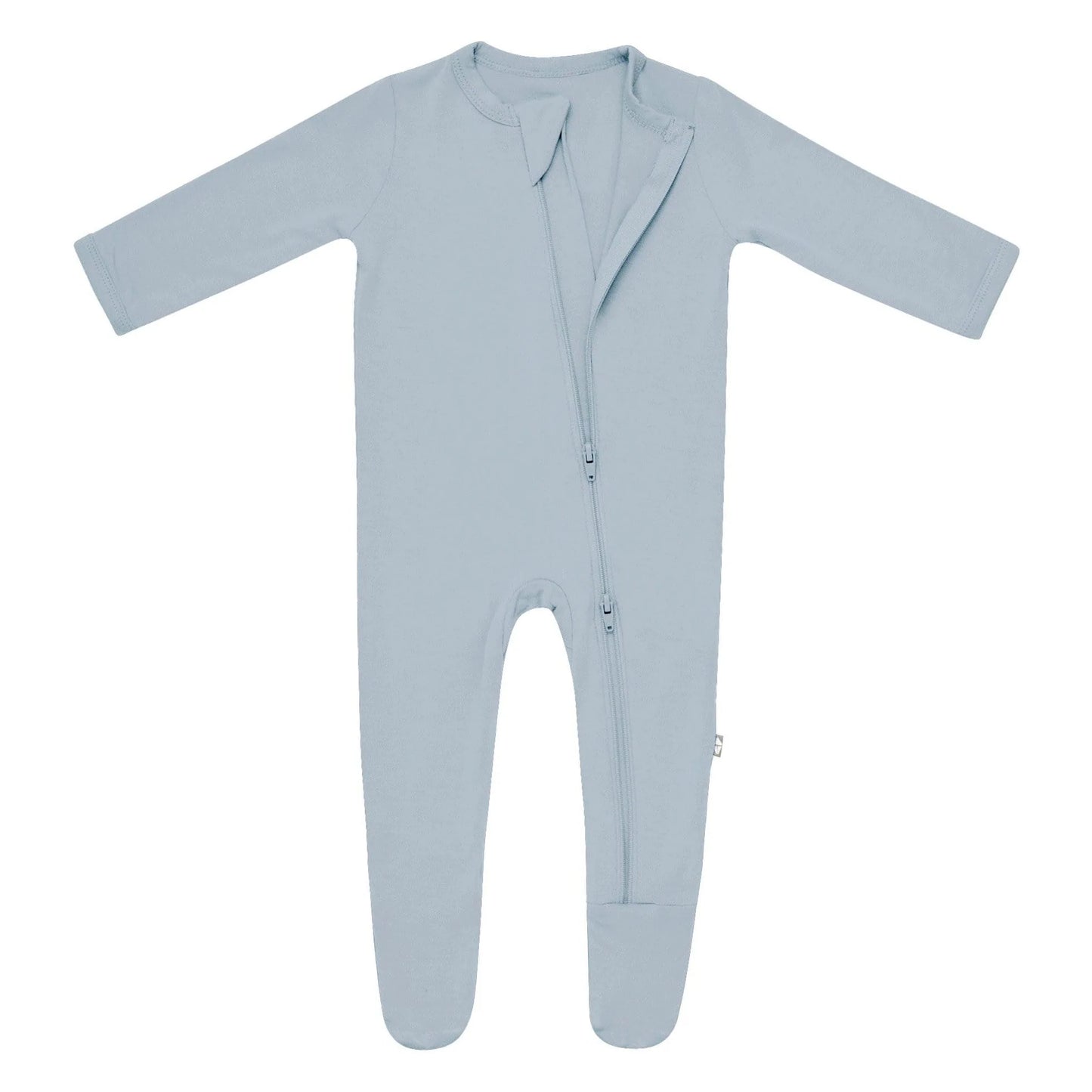 Bamboo Cotton Zippered Footie | Fog