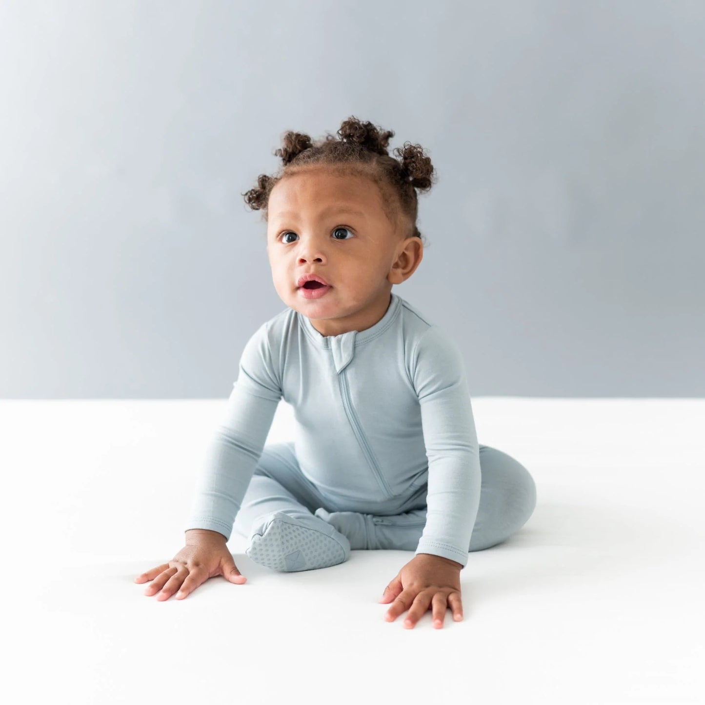Bamboo Cotton Zippered Footie | Fog