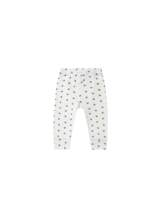 Pointelle Leggings | Indigo Ditsy