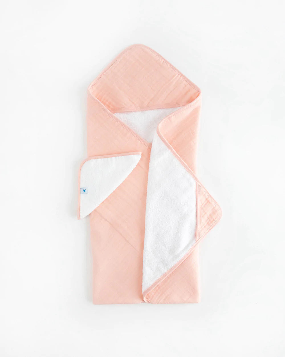 Cotton Hooded Towel and Wash Cloth | Rose Petal