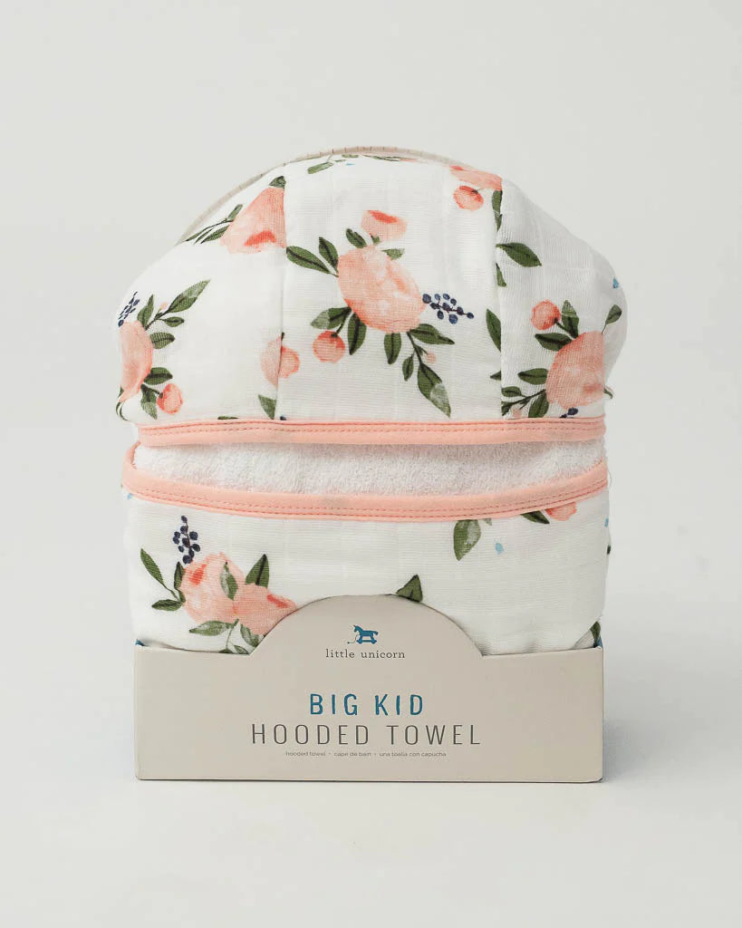 Cotton Hooded Toddler Towel | Watercolor Roses