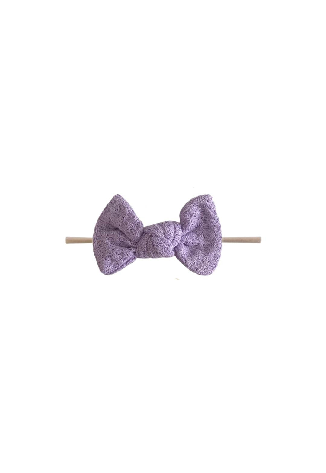 Waffle Knot Bow | Lilac